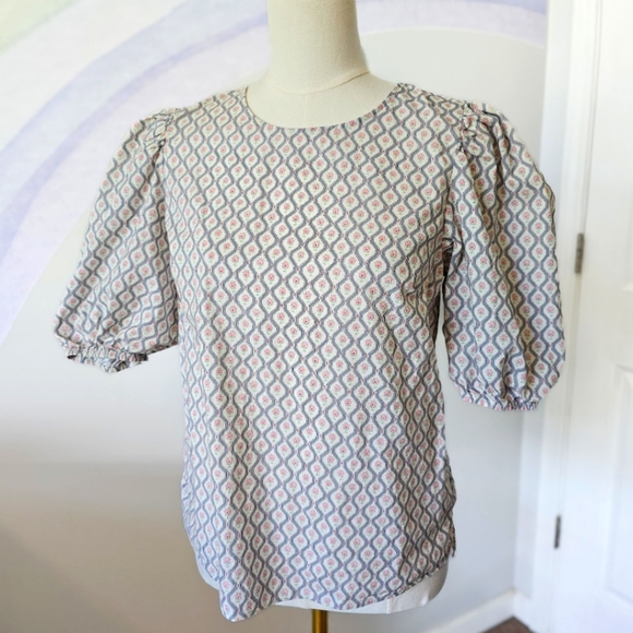 English Factory Tops - English Factory | Medium | Floral Print Puff Top